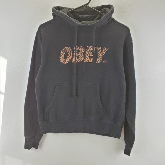 obey leopard hoodie